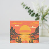 Zonsondergang Briefkaart (Staand voorkant)