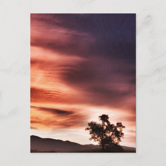 zonsondergang" briefkaart (Voorkant)