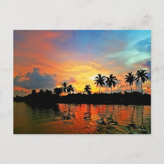 zonsondergang briefkaart (Voorkant)