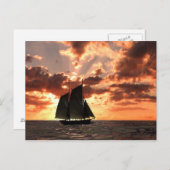 zonsondergang briefkaart (Voorkant / Achterkant)