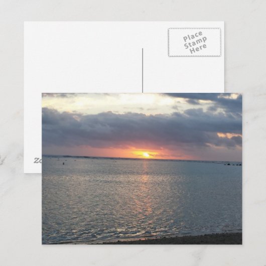 zonsondergang briefkaart (Voorkant / Achterkant)
