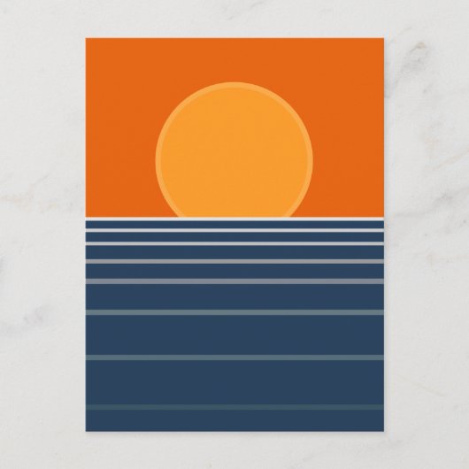 Zonsondergang  briefkaart (Voorkant)