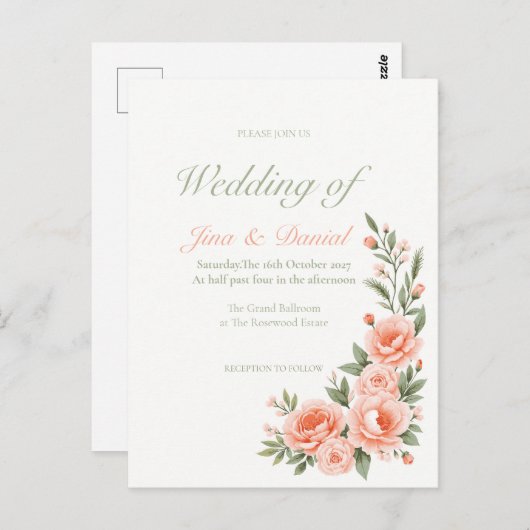 zonsondergang briefkaart (Voorkant / Achterkant)