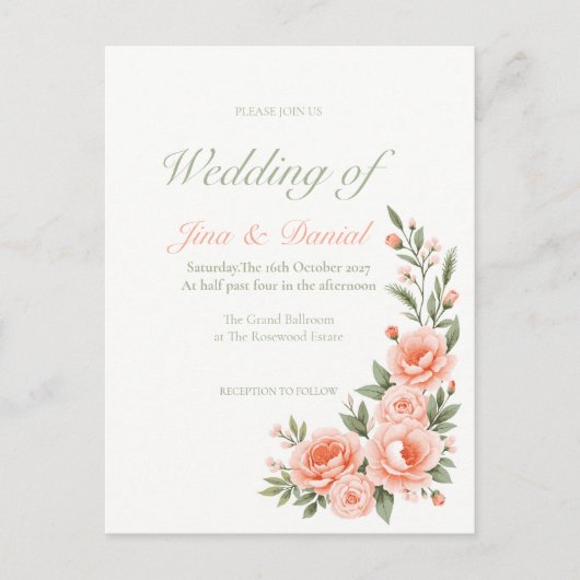 zonsondergang briefkaart (Voorkant)