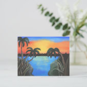 Zonsondergang Briefkaart (Staand voorkant)