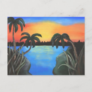 Zonsondergang Briefkaart