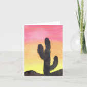 Zonsondergang Cactus Bedankkaart (Voorkant)