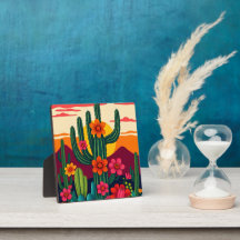 Zonsondergang Cactus met Bloesems
