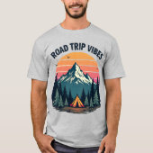Zonsondergang Camping T-Shirt (Voorkant)