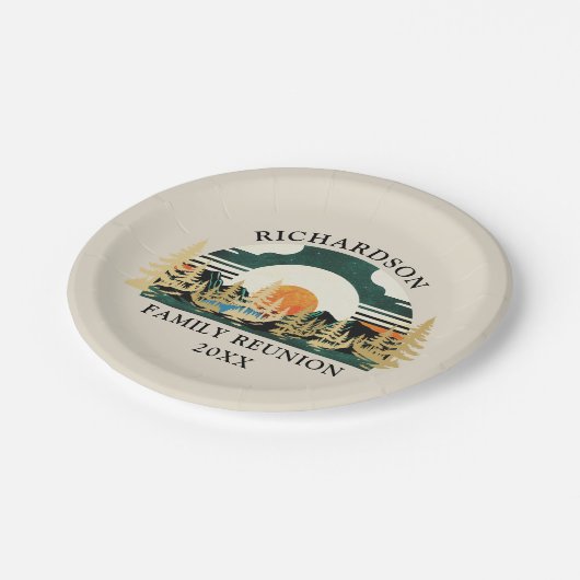  Zonsondergang Camping Trip Familie Reünie Papieren Bordje (Gekanteld)