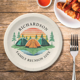  Zonsondergang Camping Trip Familie Reünie Papieren Bordje