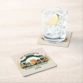  zonsondergang Camping Vakantie Familie Reünie Kartonnen Onderzetters (Insitu)