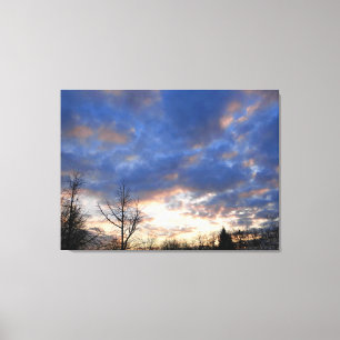 zonsondergang canvas afdruk