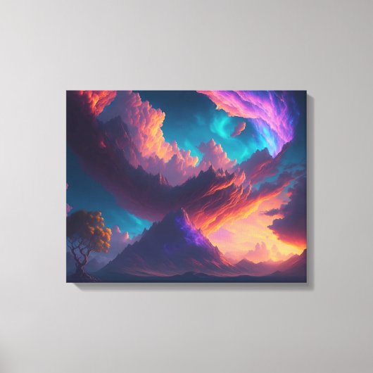 Zonsondergang Canvas Afdruk (Voorkant)
