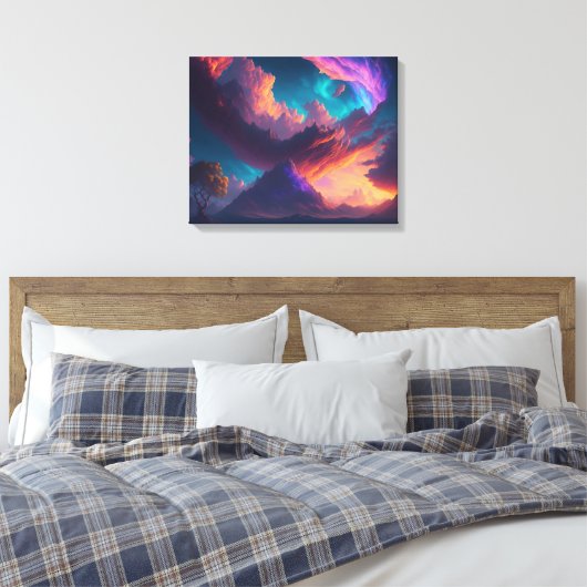 Zonsondergang Canvas Afdruk (Insitu (Slaapkamer))