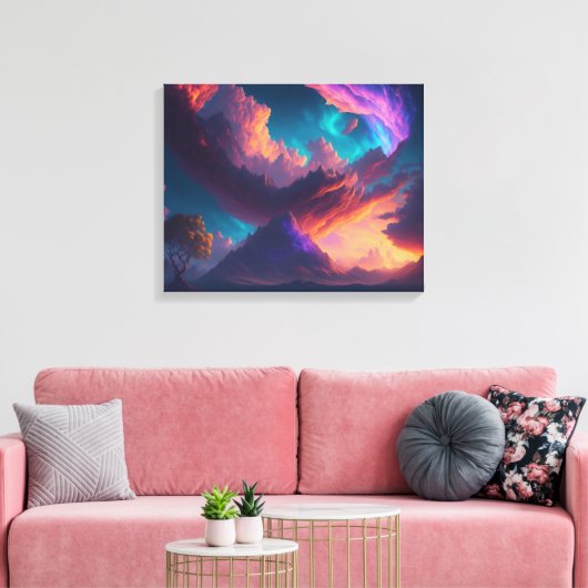 Zonsondergang Canvas Afdruk (Insitu (Woonkamer))