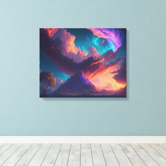Zonsondergang Canvas Afdruk (Insitu (Houten vloer))