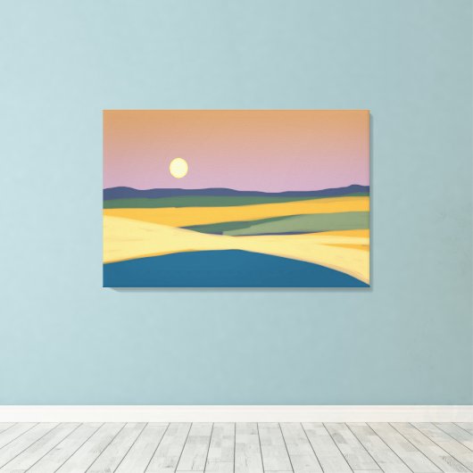 Zonsondergang Canvas Afdruk (Insitu (Houten vloer))