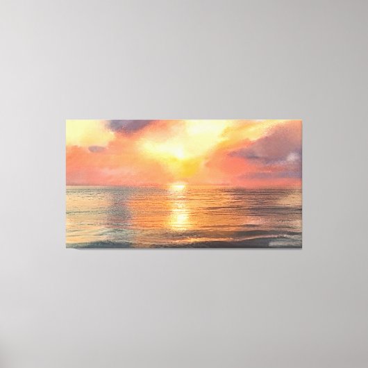 Zonsondergang Canvas Afdruk (Voorkant)