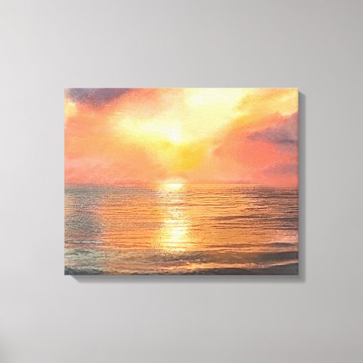 Zonsondergang Canvas Afdruk (Voorkant)