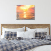 Zonsondergang Canvas Afdruk (Insitu (Slaapkamer))