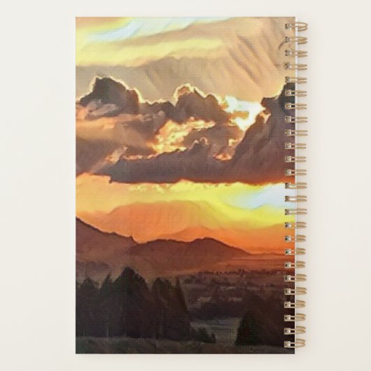 Zonsondergang Canvas Art Planner (Achterkant)