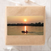 Zonsondergang Chao Phraya Rivier ... Ayutthaya, Th Etiket (Insitu)