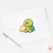 Zonsondergang Chill Ronde Sticker (Envelop)