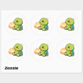Zonsondergang Chill Ronde Sticker (Vel)