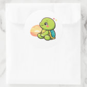 Zonsondergang Chill Ronde Sticker (Tas)
