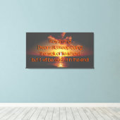 Zonsondergang citaat over de oceaan canvas afdruk (Insitu (Houten vloer))