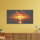 Zonsondergang citaat over de oceaan canvas afdruk (Insitu (Woonkamer))