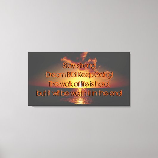 Zonsondergang citaat over de oceaan canvas afdruk (Voorkant)