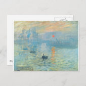 Zonsondergang - Claude Monet Briefkaart (Voorkant / Achterkant)