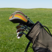 Zonsondergang Clover Speld Gestreept met Naam Golfheadcover (Insitu)