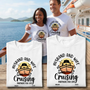 Zonsondergang Cruising Koppels PERSONALISEER T-Shi T-shirt