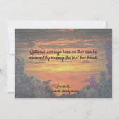 Zonsondergang Dank u 2584 Bedankkaart (Achterkant)