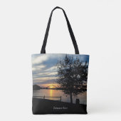 Zonsondergang, Delaware Rivier, Tote Bag (Achterkant)