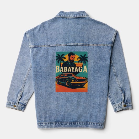 zonsondergang denim jacket (Achterkant)