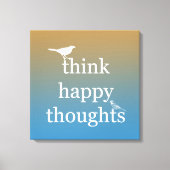 Zonsondergang Denk Gelukkig Canvas Afdruk (Voorkant)