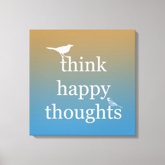 Zonsondergang Denk Gelukkig Canvas Afdruk (Voorkant)