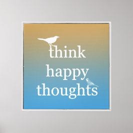 Zonsondergang Denk Gelukkig Canvas Afdruk