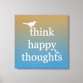 Zonsondergang Denk Gelukkig Canvas Afdruk (Voorkant)