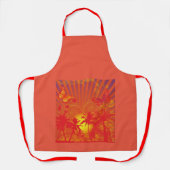 Zonsondergang Desert Palms Design Schort (Voorkant)