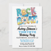 Zonsondergang Diner Cruise Rock The Boat Verjaarda Kaart (Voorkant)