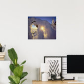 Zonsondergang door de Snowghosts bij Big Mountain Poster (Thuiskantoor)