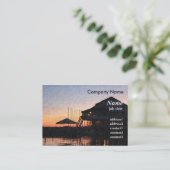 zonsondergang door de waterfront van het meer met  visitekaartje (Staand voorkant)
