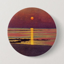 Zonsondergang (door Félix Vallotton) Ronde Button 7,6 Cm