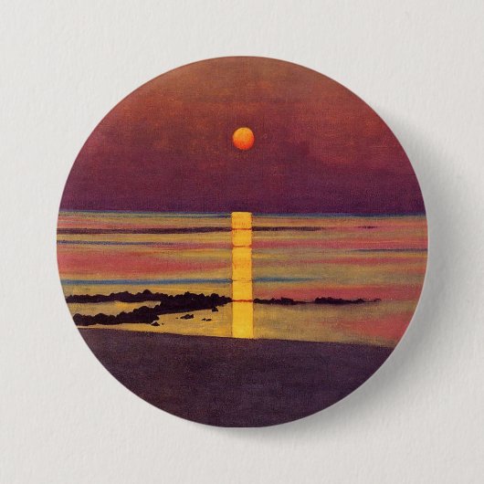 Zonsondergang (door Félix Vallotton) Ronde Button 7,6 Cm (Voorkant)