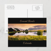 zonsondergang door het briefkaart van het meer (Voorkant / Achterkant)